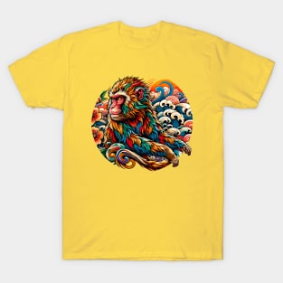 Japanese style monkey art T-Shirt